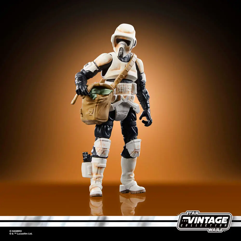 Star Wars: The Mandalorian Vintage Collection Vehicle with Figures Speeder Bike with Scout Trooper & Grogu termékfotó