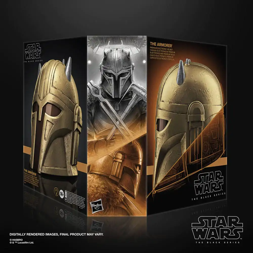 Star Wars The Mandalorian The Armorer premium electronic helmet product photo
