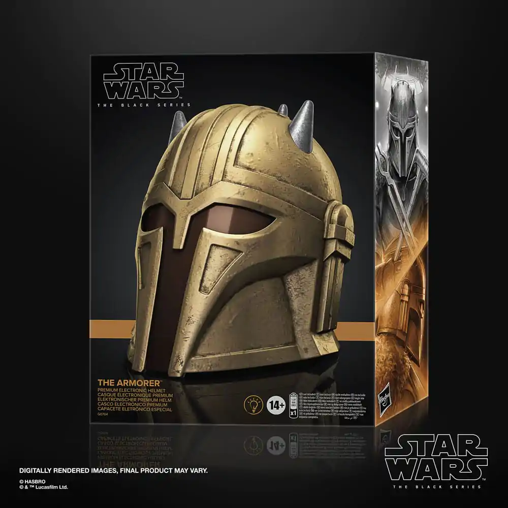 Star Wars The Mandalorian The Armorer premium electronic helmet product photo