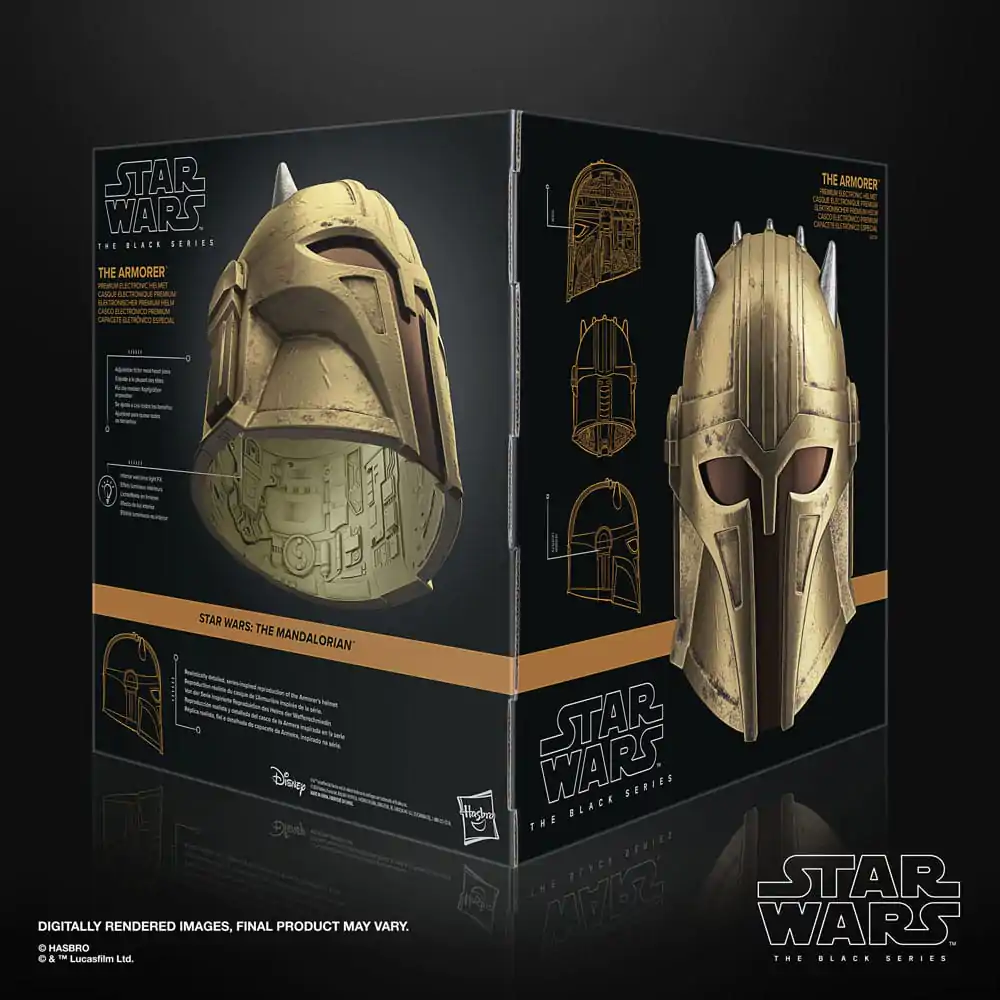 Star Wars The Mandalorian The Armorer premium electronic helmet product photo