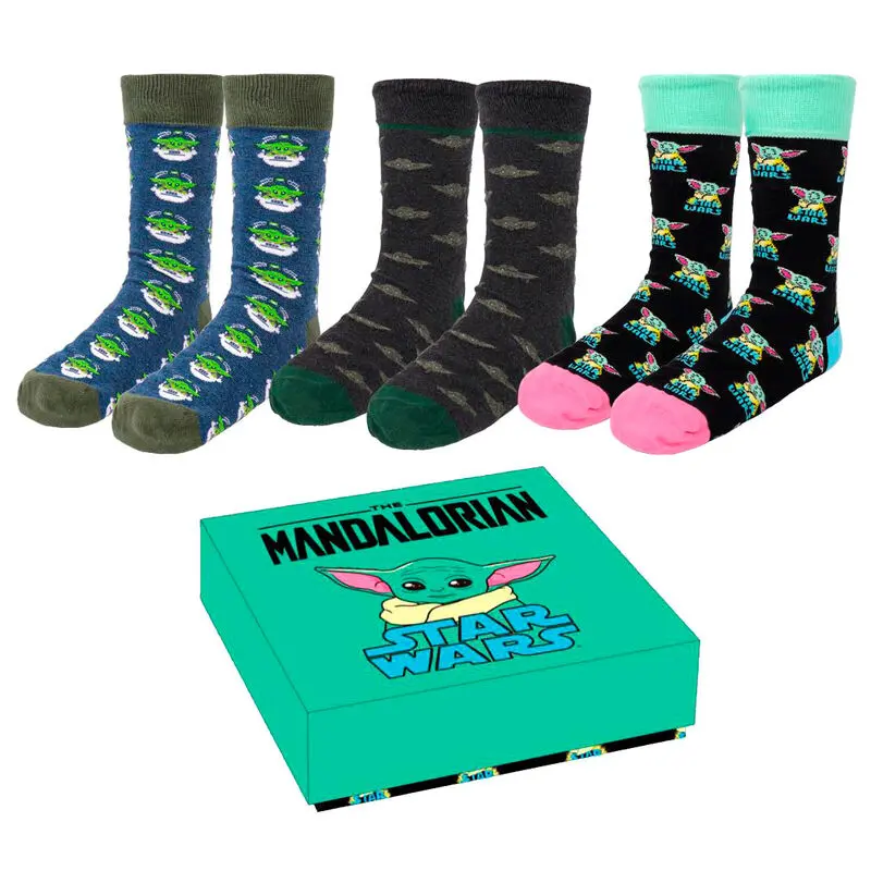Star Wars: The Mandalorian Socks 3-Pack Grogu 40-46 product photo