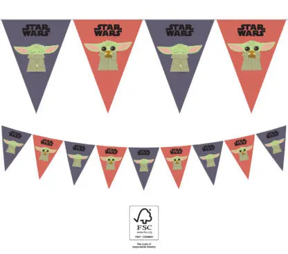 Star Wars The Mandalorian flag bunting FSC 2.3 m product photo