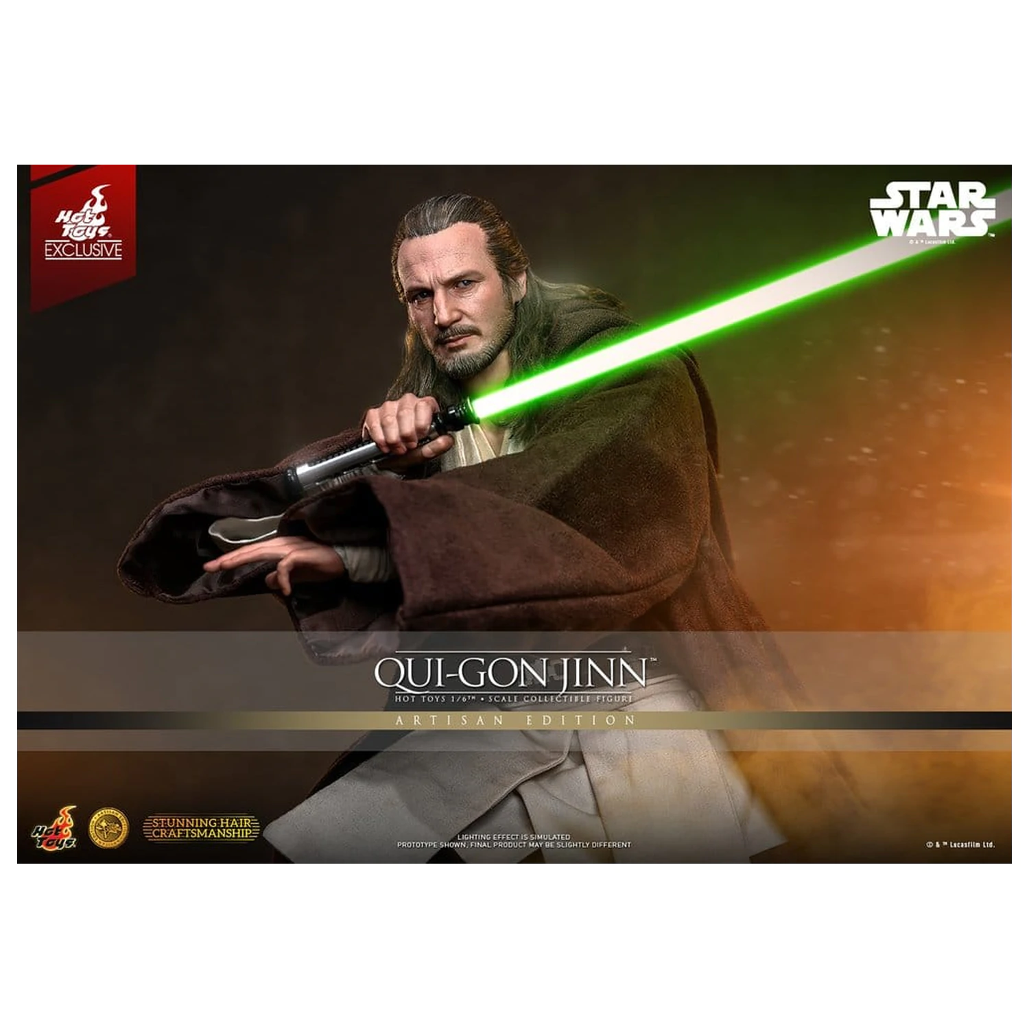 Star Wars: The Phantom Menace Movie Masterpiece Action Figure 1/6 Qui-Gon Jinn (Artisan Edition) 32 cm product photo