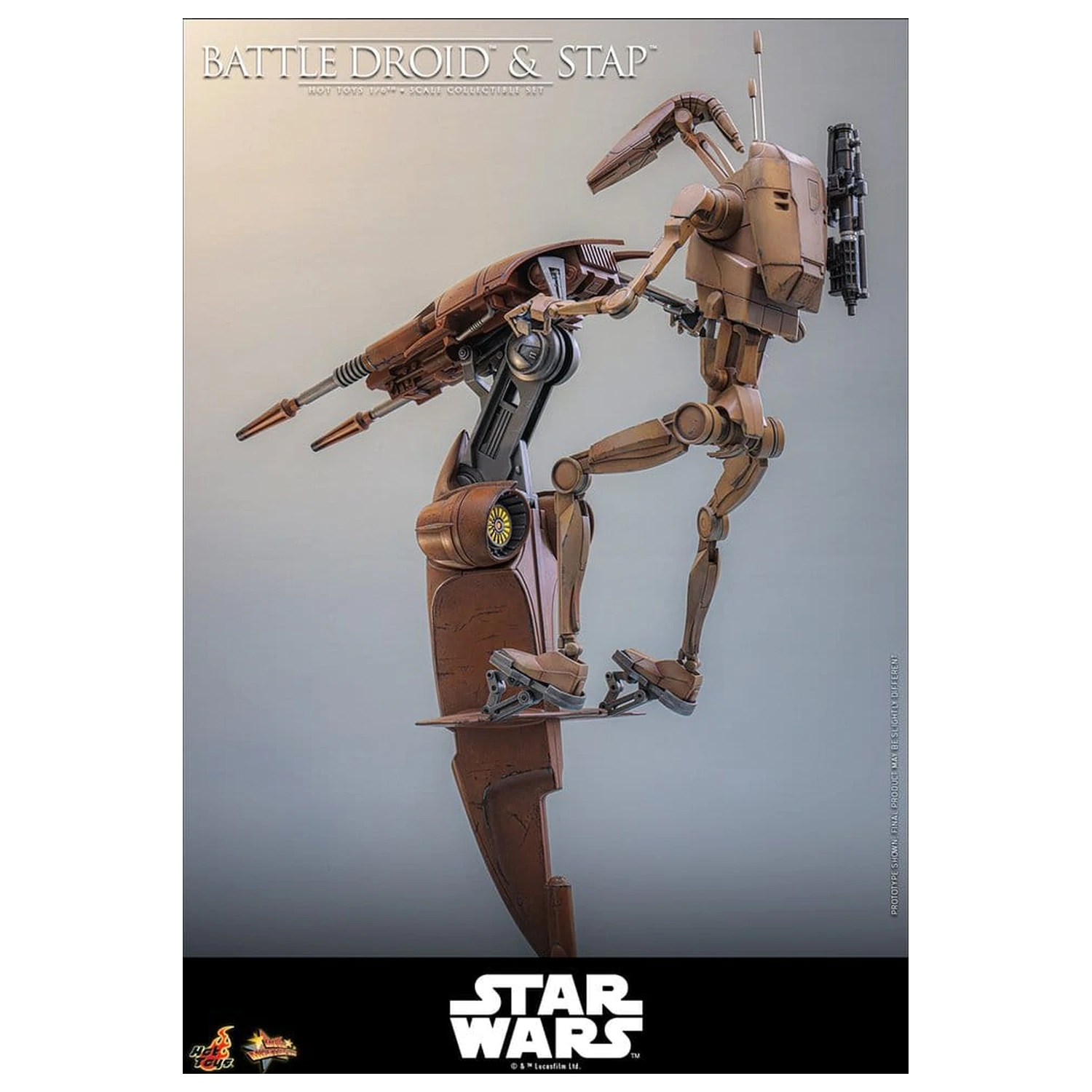 Star Wars: The Phantom Menace Movie Masterpiece Action Figure Set 1/6 Battle Droid & STAP 32 cm product photo