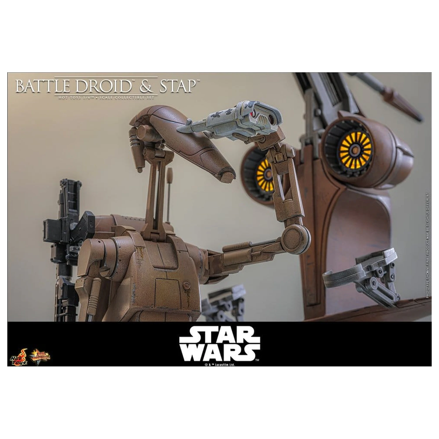 Star Wars: The Phantom Menace Movie Masterpiece Action Figure Set 1/6 Battle Droid & STAP 32 cm product photo