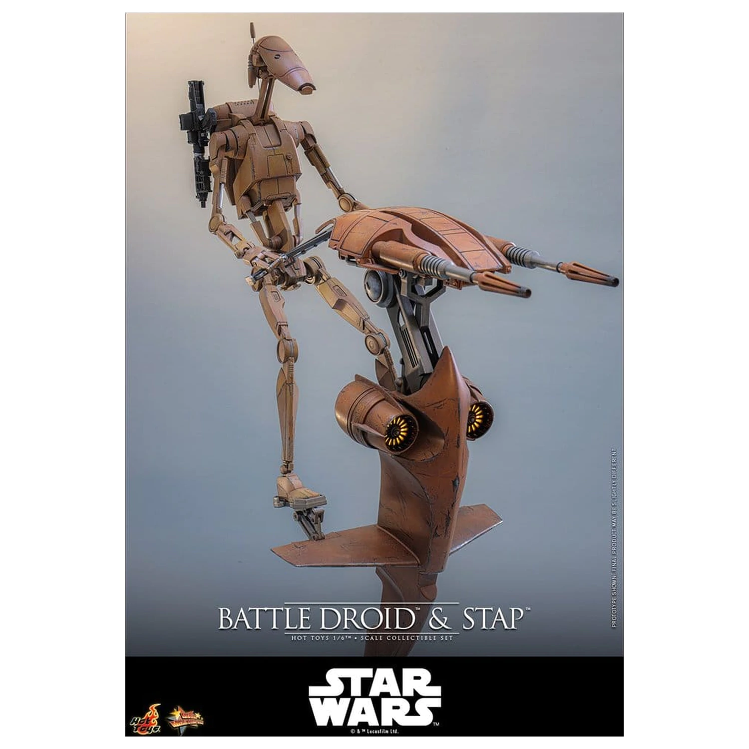 Star Wars: The Phantom Menace Movie Masterpiece Action Figure Set 1/6 Battle Droid & STAP 32 cm product photo
