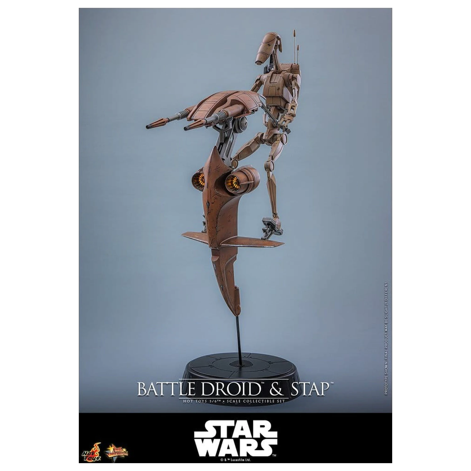 Star Wars: The Phantom Menace Movie Masterpiece Action Figure Set 1/6 Battle Droid & STAP 32 cm product photo