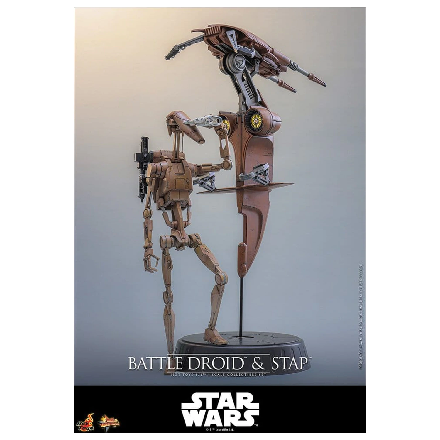 Star Wars: The Phantom Menace Movie Masterpiece Action Figure Set 1/6 Battle Droid & STAP 32 cm product photo