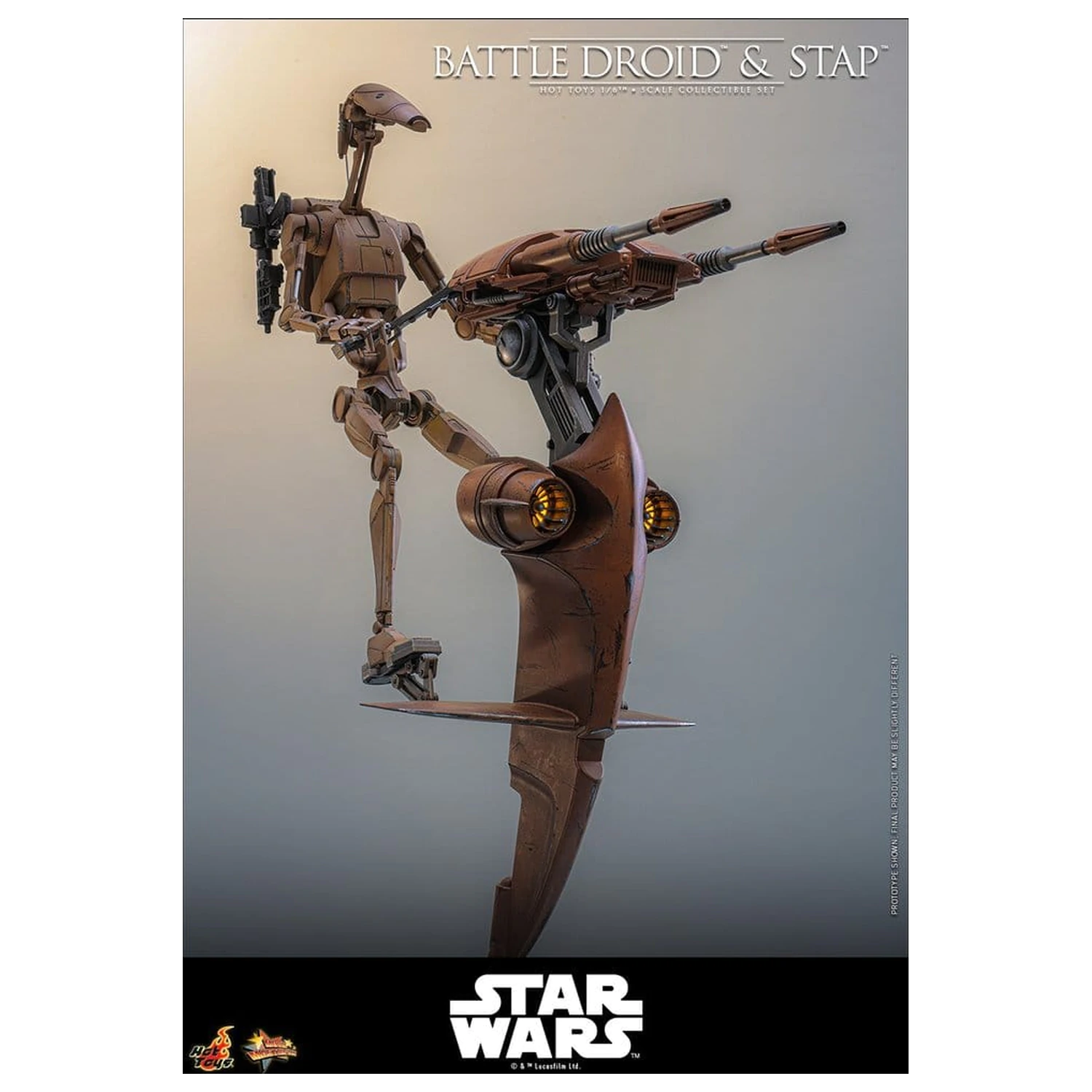 Star Wars: The Phantom Menace Movie Masterpiece Action Figure Set 1/6 Battle Droid & STAP 32 cm product photo