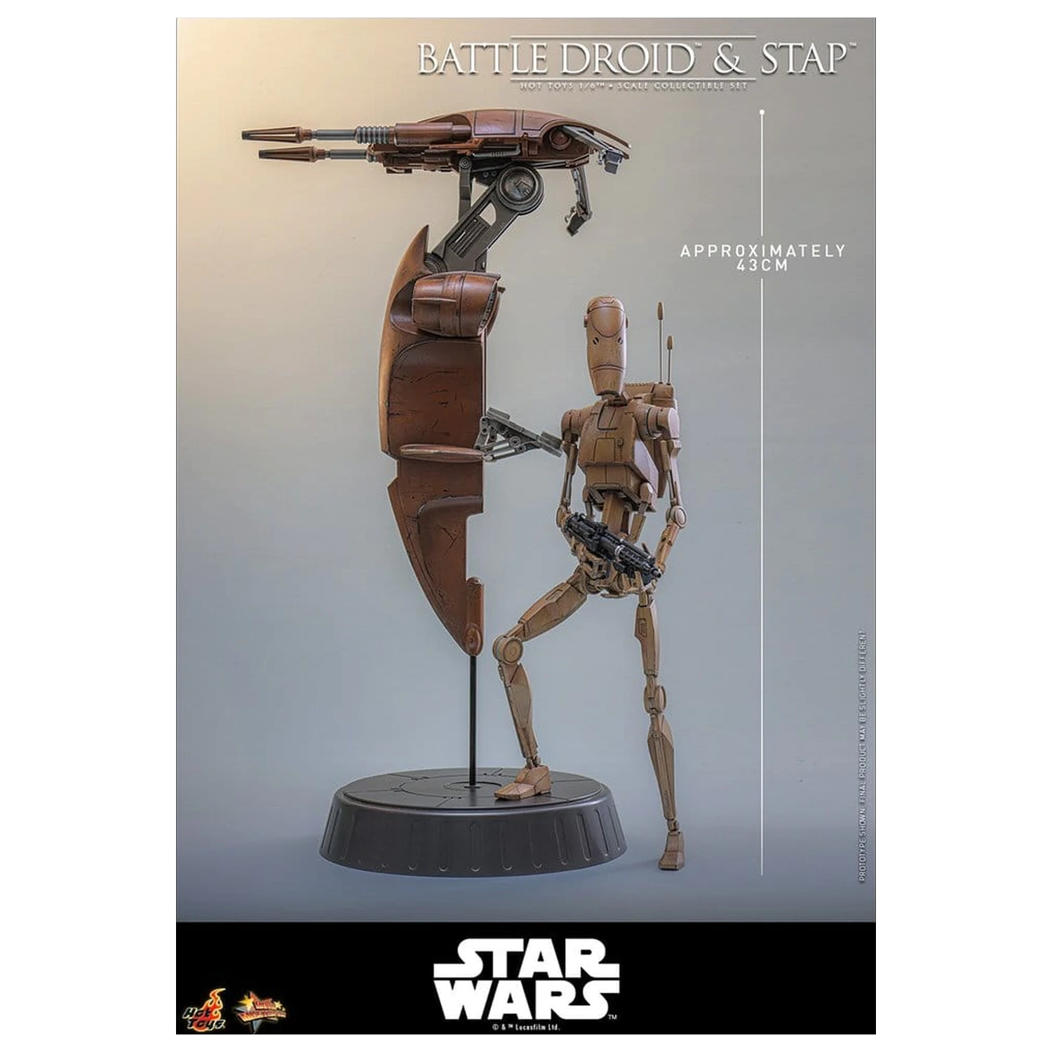 Star Wars: The Phantom Menace Movie Masterpiece Action Figure Set 1/6 Battle Droid & STAP 32 cm product photo