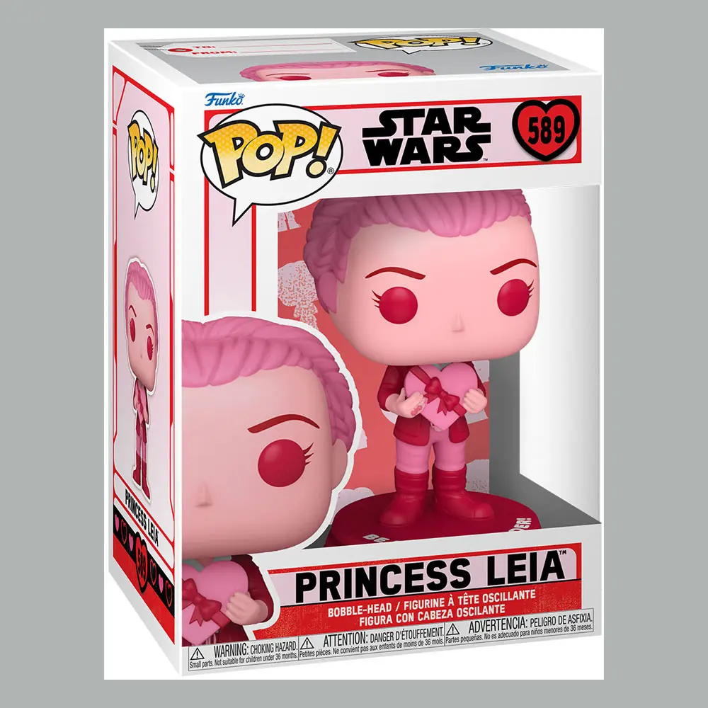 Star Wars Valentines POP! Star Wars Vinyl Figure Leia 9 cm product photo