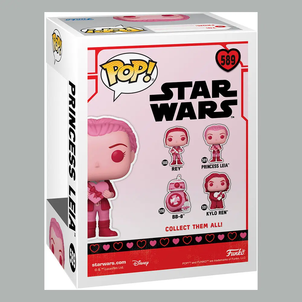 Star Wars Valentines POP! Star Wars Vinyl Figure Leia 9 cm product photo