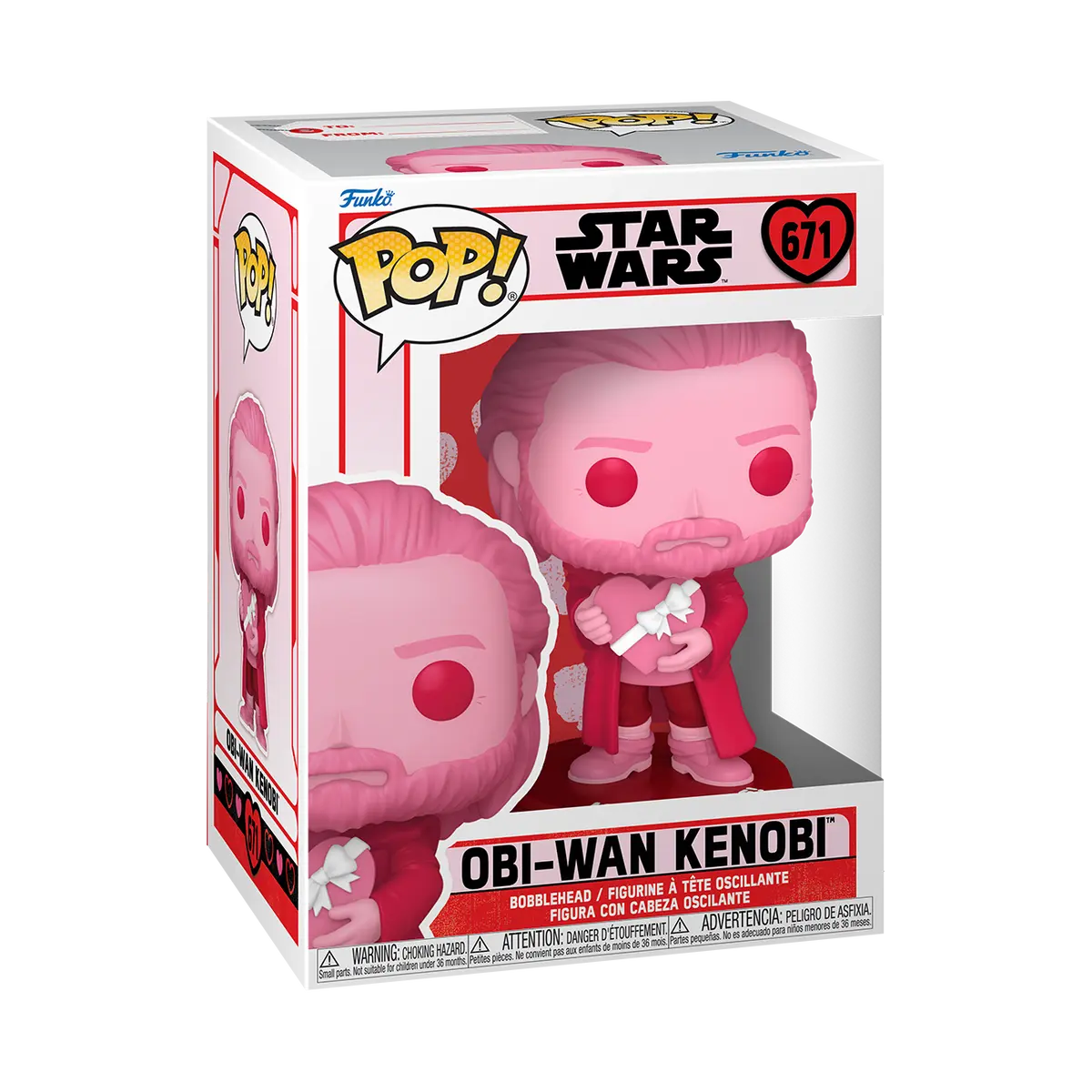 Star Wars Valentines POP! Star Wars Vinyl Figure Obi-Wan Kenobi 9 cm product photo