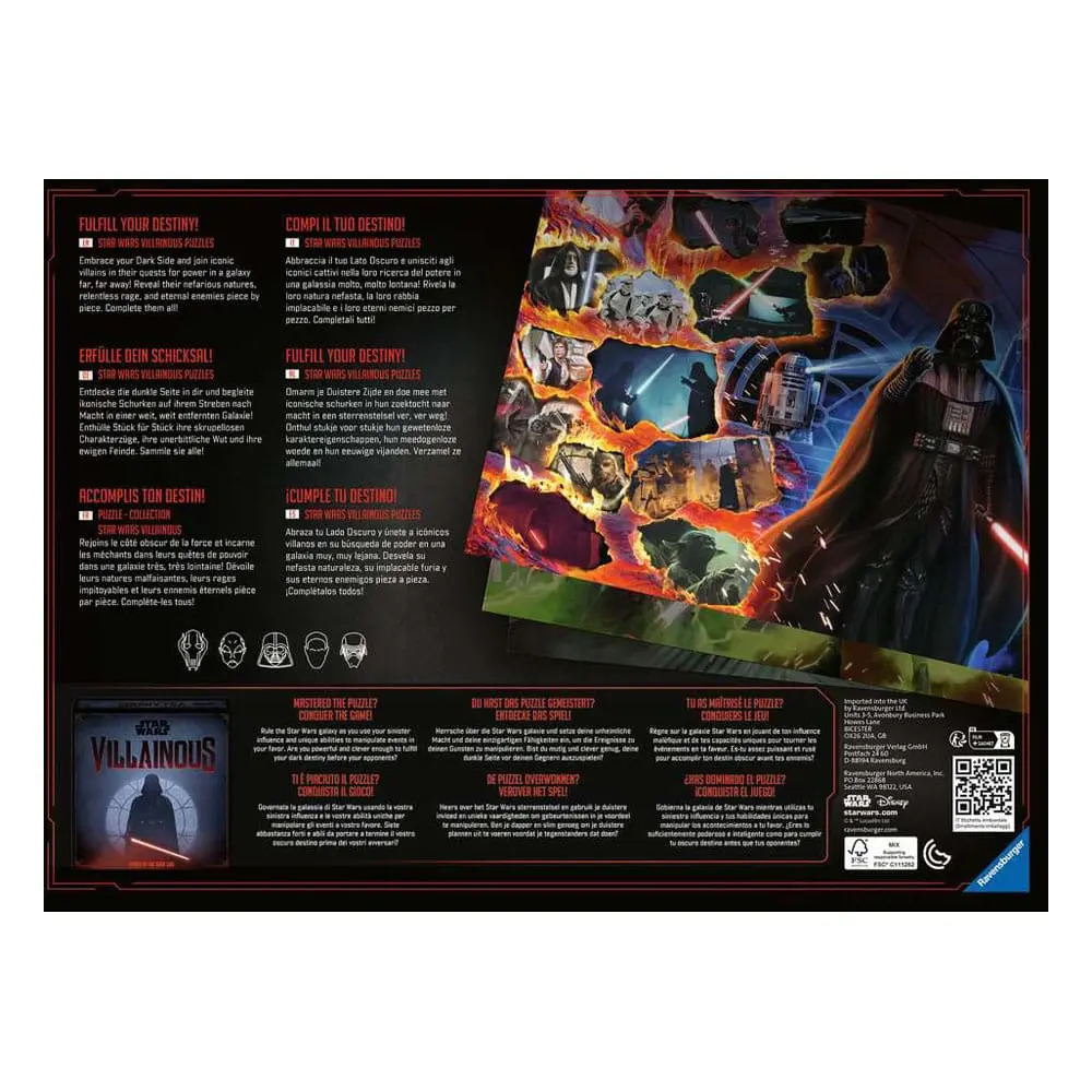 Star Wars Villainous Jigsaw Puzzle Darth Vader (1000 pieces) termékfotó