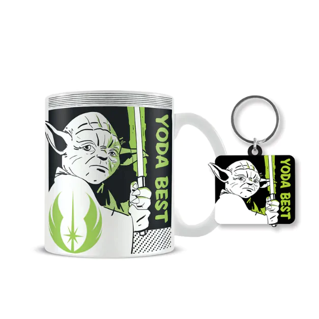 Star Wars Yoda Best Mug + keychain set product photo