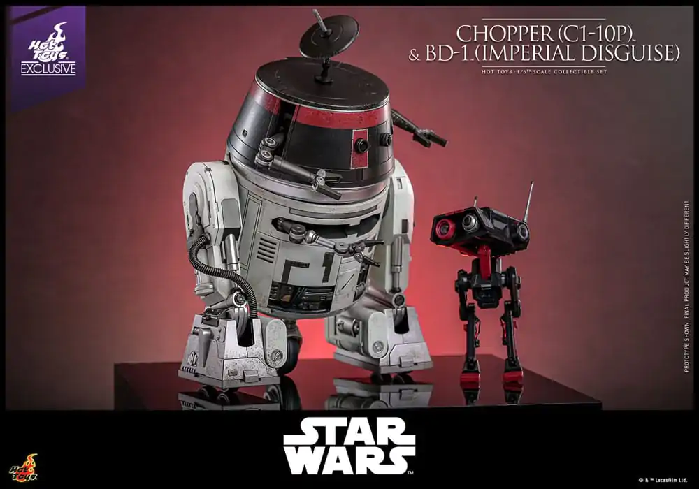 Star Wars Action Figure Set 1/6 Chopper (C1-10P™) &amp; BD-1™ (Imperial Disguise) 18 cm &amp; 8 cm product photo