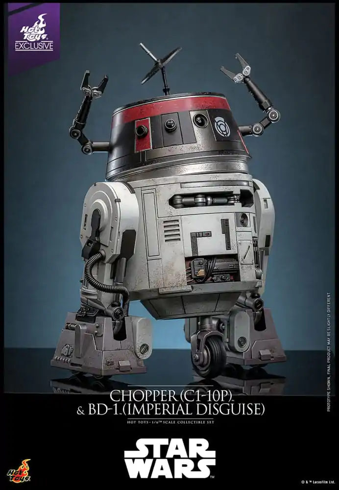 Star Wars Action Figure Set 1/6 Chopper (C1-10P™) &amp; BD-1™ (Imperial Disguise) 18 cm &amp; 8 cm product photo