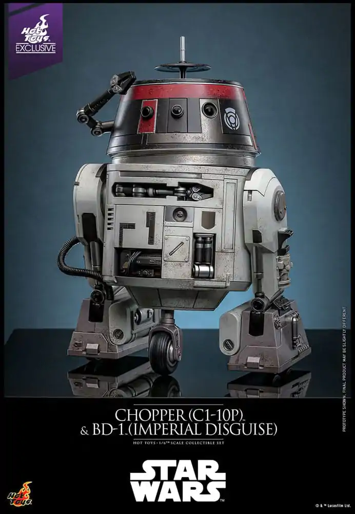 Star Wars Action Figure Set 1/6 Chopper (C1-10P™) &amp; BD-1™ (Imperial Disguise) 18 cm &amp; 8 cm product photo