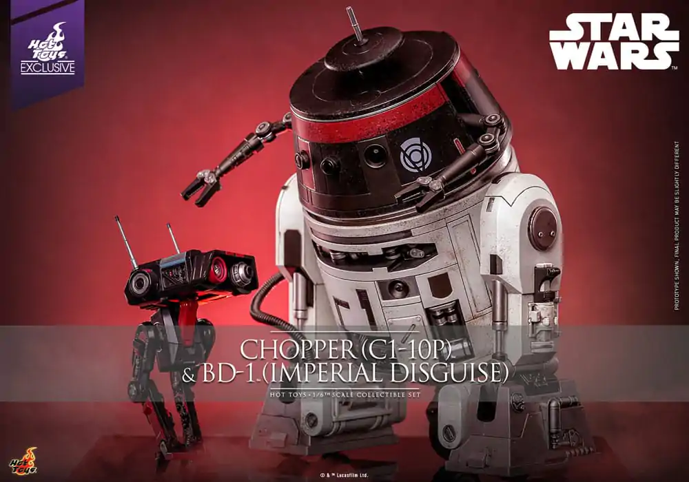 Star Wars Action Figure Set 1/6 Chopper (C1-10P™) &amp; BD-1™ (Imperial Disguise) 18 cm &amp; 8 cm product photo