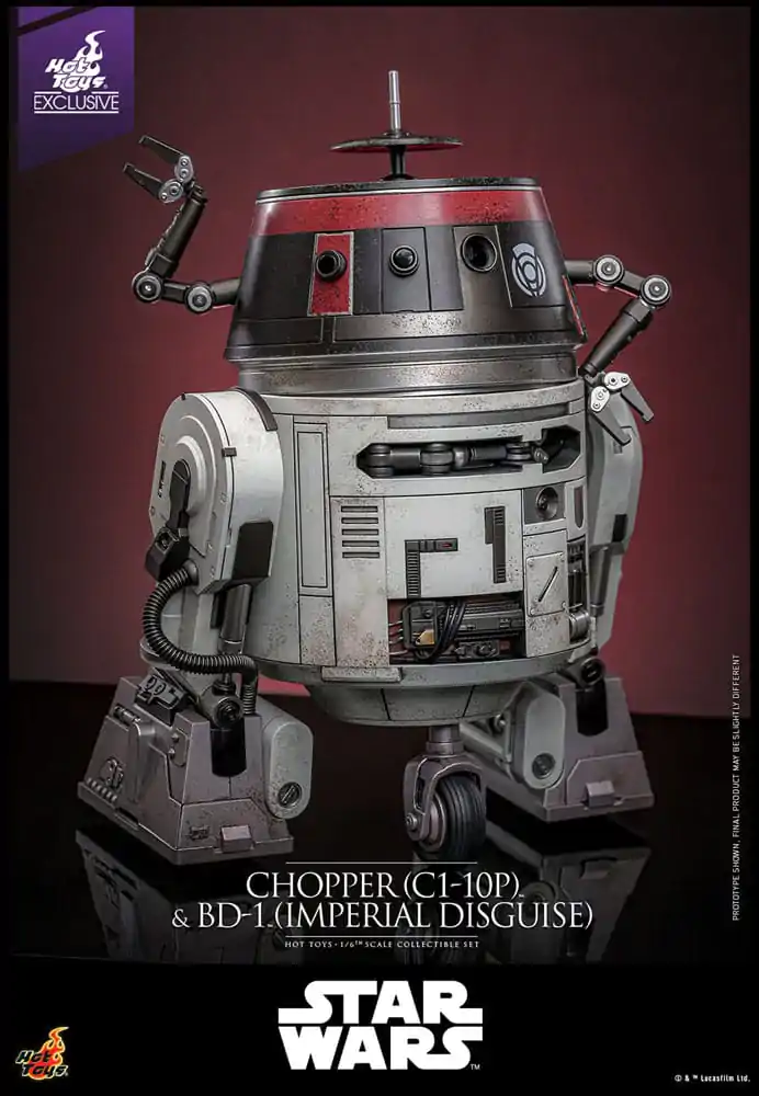 Star Wars Action Figure Set 1/6 Chopper (C1-10P™) &amp; BD-1™ (Imperial Disguise) 18 cm &amp; 8 cm product photo
