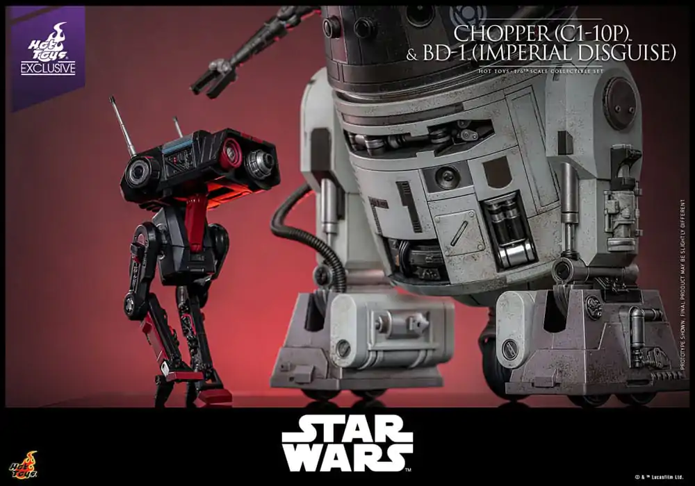Star Wars Action Figure Set 1/6 Chopper (C1-10P™) &amp; BD-1™ (Imperial Disguise) 18 cm &amp; 8 cm product photo