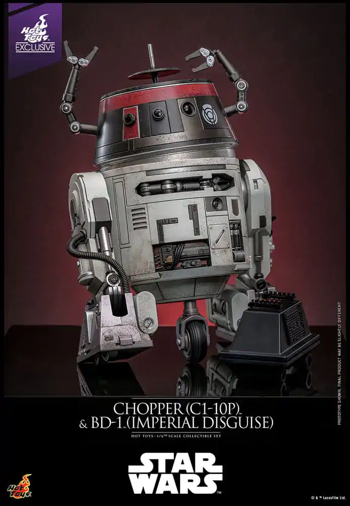 Star Wars Action Figure Set 1/6 Chopper (C1-10P™) &amp; BD-1™ (Imperial Disguise) 18 cm &amp; 8 cm product photo