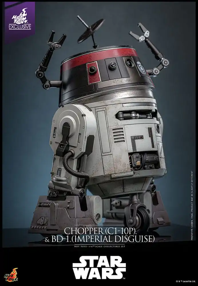 Star Wars Action Figure Set 1/6 Chopper (C1-10P™) &amp; BD-1™ (Imperial Disguise) 18 cm &amp; 8 cm product photo