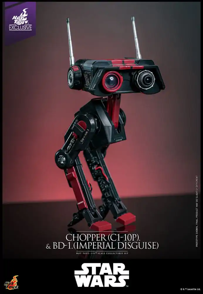 Star Wars Action Figure Set 1/6 Chopper (C1-10P™) &amp; BD-1™ (Imperial Disguise) 18 cm &amp; 8 cm product photo