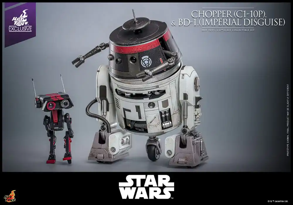 Star Wars Action Figure Set 1/6 Chopper (C1-10P™) &amp; BD-1™ (Imperial Disguise) 18 cm &amp; 8 cm product photo