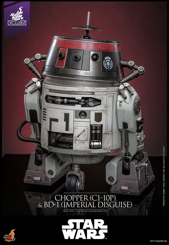 Star Wars Action Figure Set 1/6 Chopper (C1-10P™) &amp; BD-1™ (Imperial Disguise) 18 cm &amp; 8 cm product photo