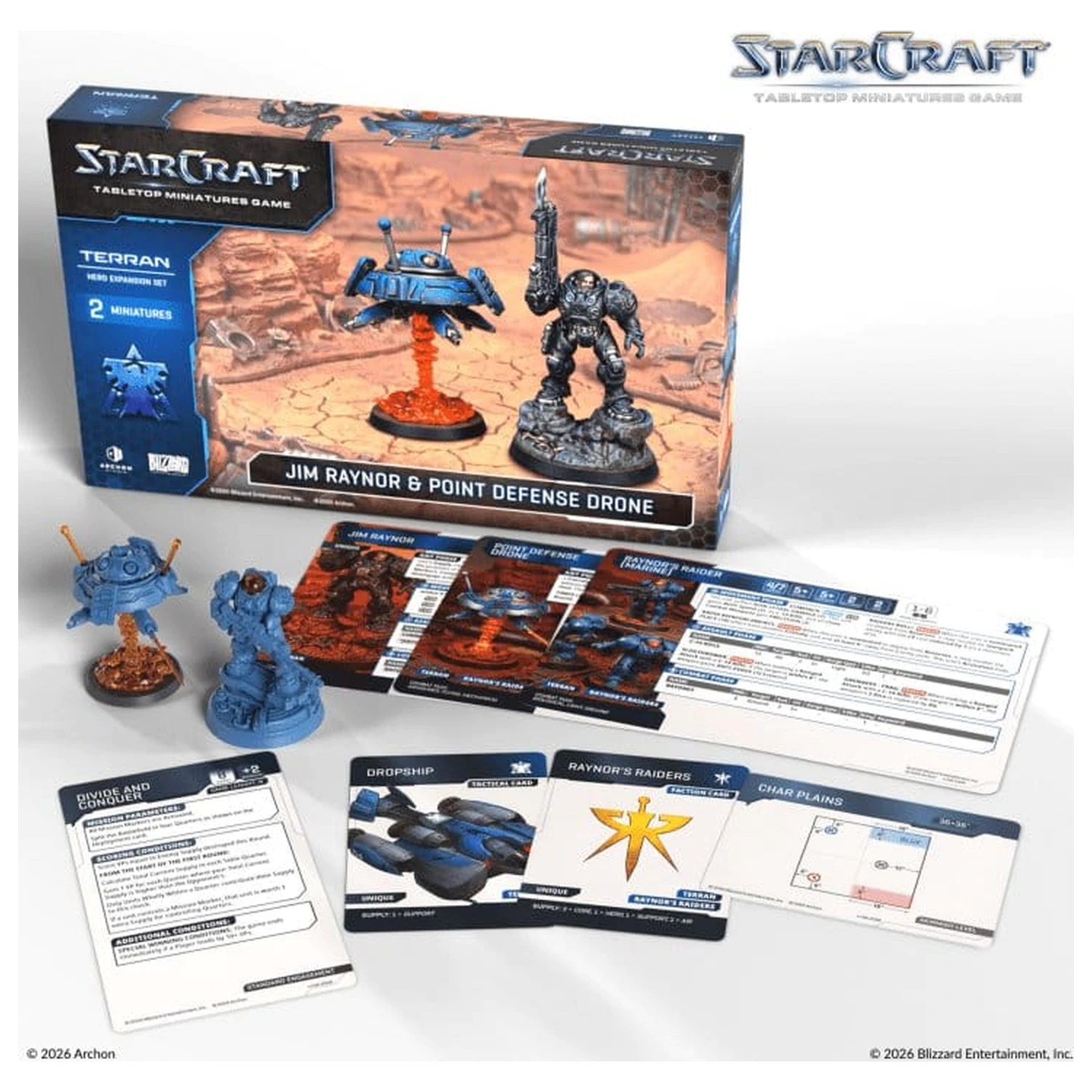 StarCraft TMG Hero Expansion Set Terran: Jim Raynor & Point Defense Drone product photo