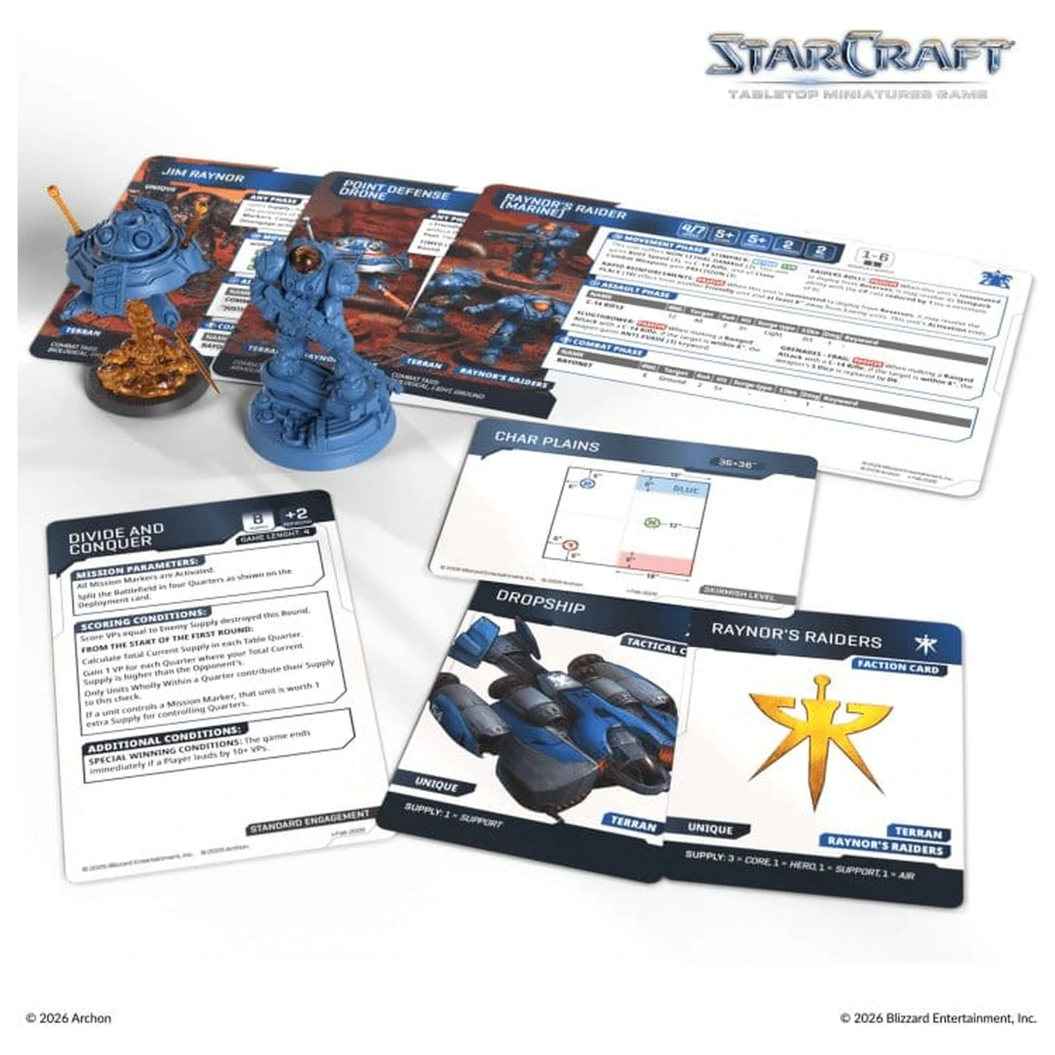 StarCraft TMG Hero Expansion Set Terran: Jim Raynor & Point Defense Drone product photo