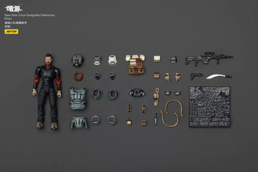 Steel Ride Corps Dark Source Action Figur Designated Marksman Ethan 7 cm product photo