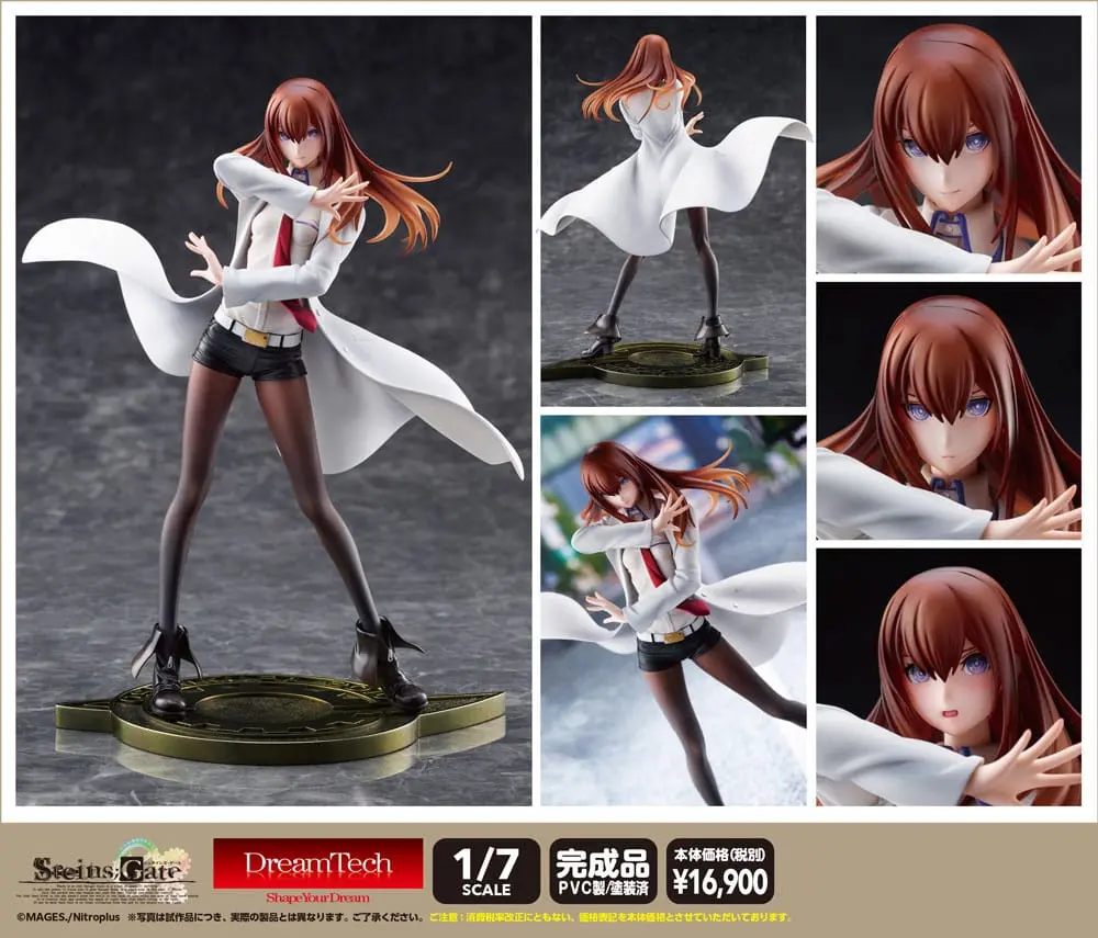 Steins Gate DreamTech PVC Statue 1/7 Kurisu Makise Lab Coat style DT-210 22  cm termékfotó