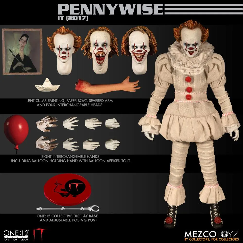 Stephen Kings It 2017 Action Figure 1/12 Pennywise 17 cm product photo