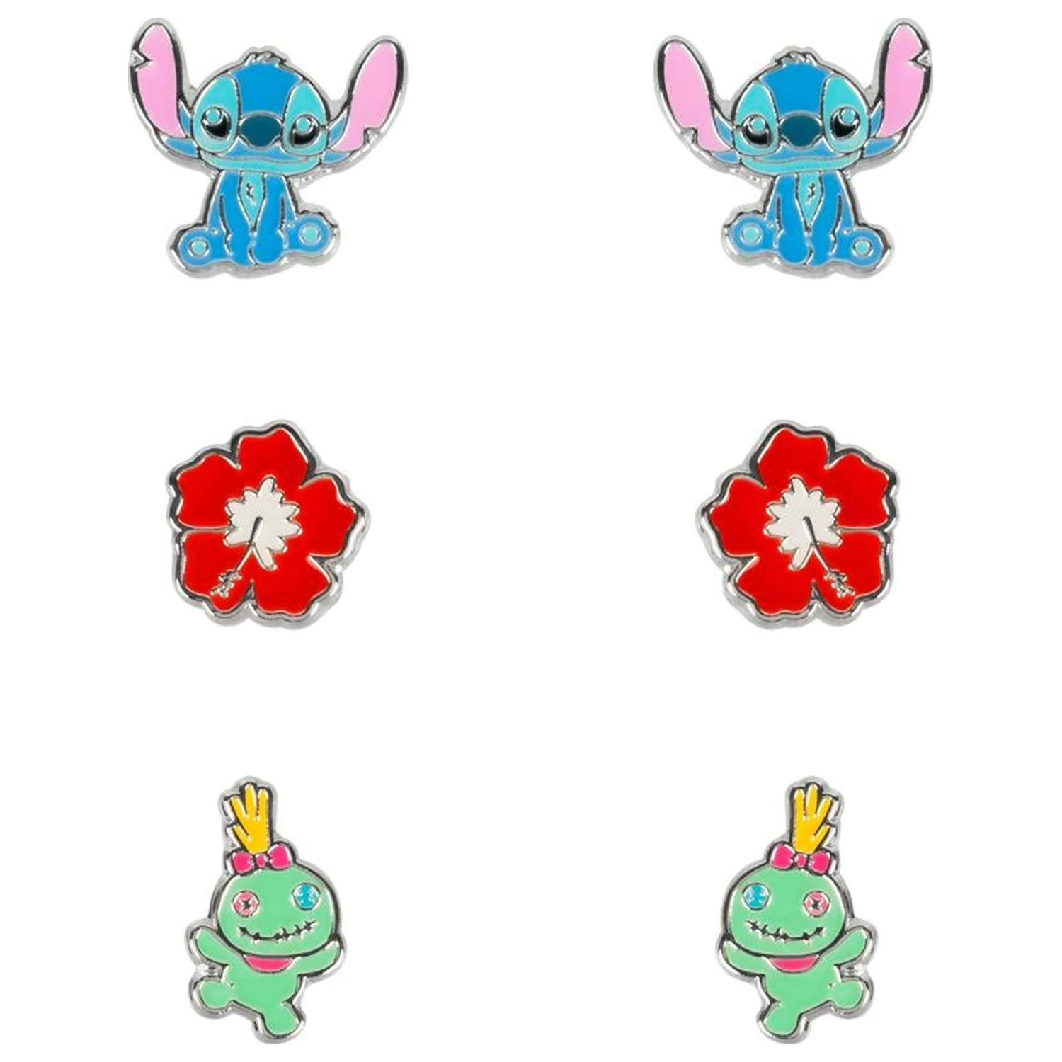 Stitch 3 Pairs of Studs Earrings  product photo