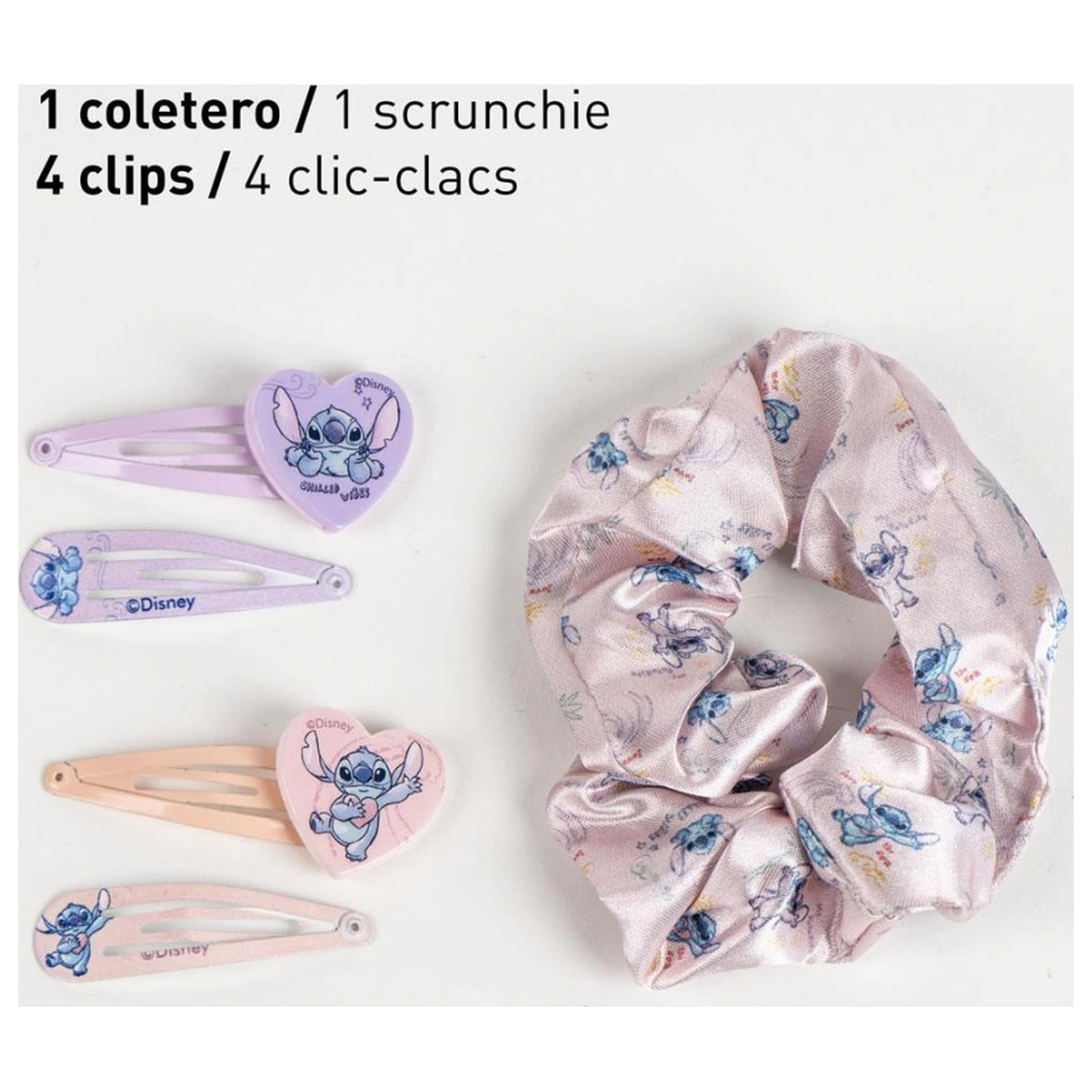 Stitch Alien Love Hair Clip and Hair Tie Set in Box product photo