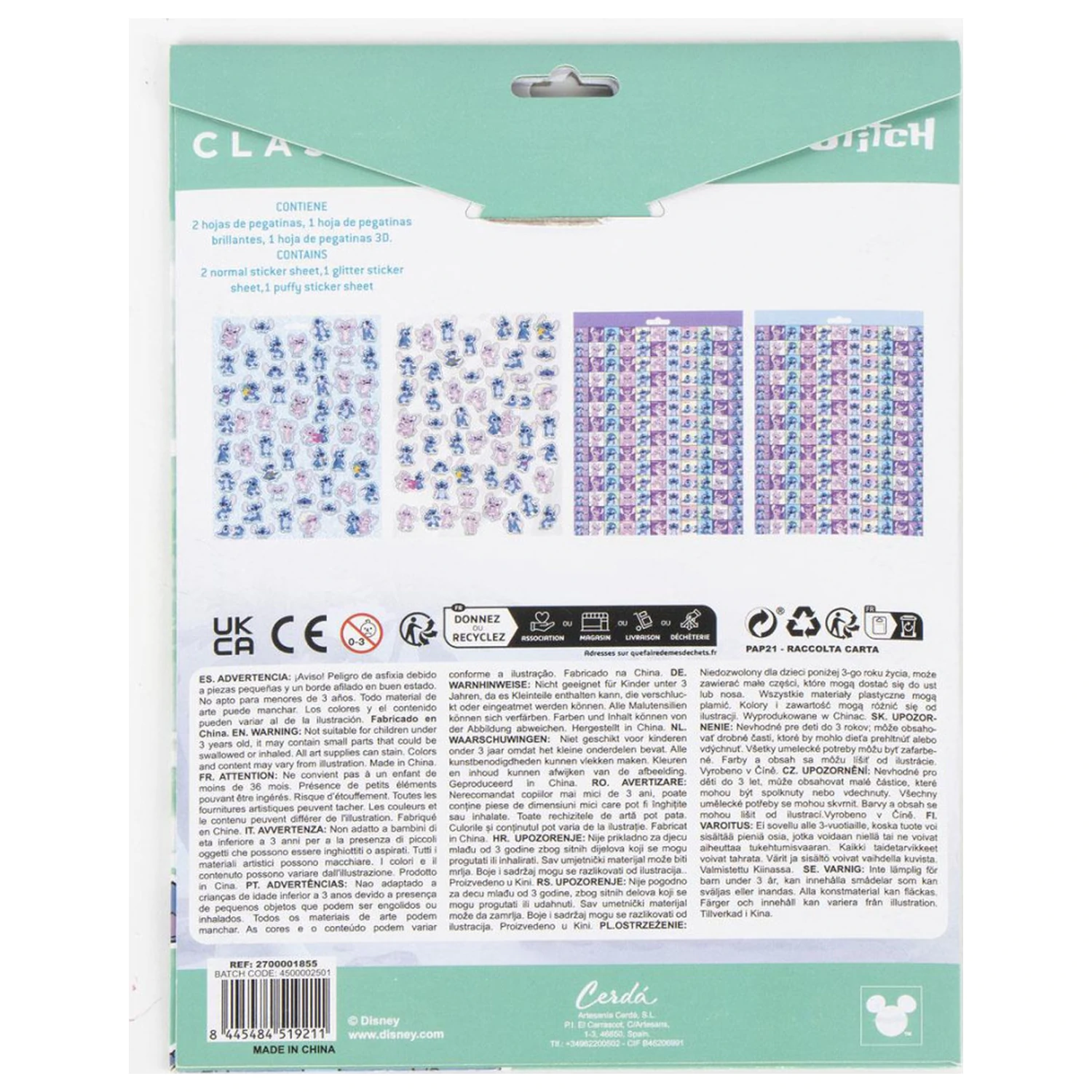 Stitch Alien Sticker Set 300 Pieces product photo