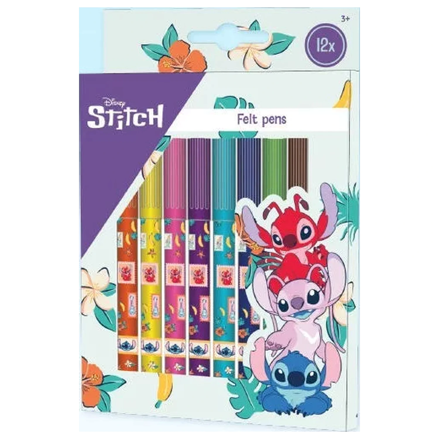 Stitch Aloha felt tip pen set 12 pcs product photo
