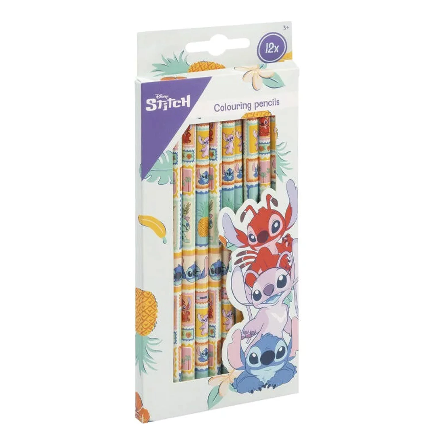 Stitch Aloha colored pencil set, 12 pieces product photo