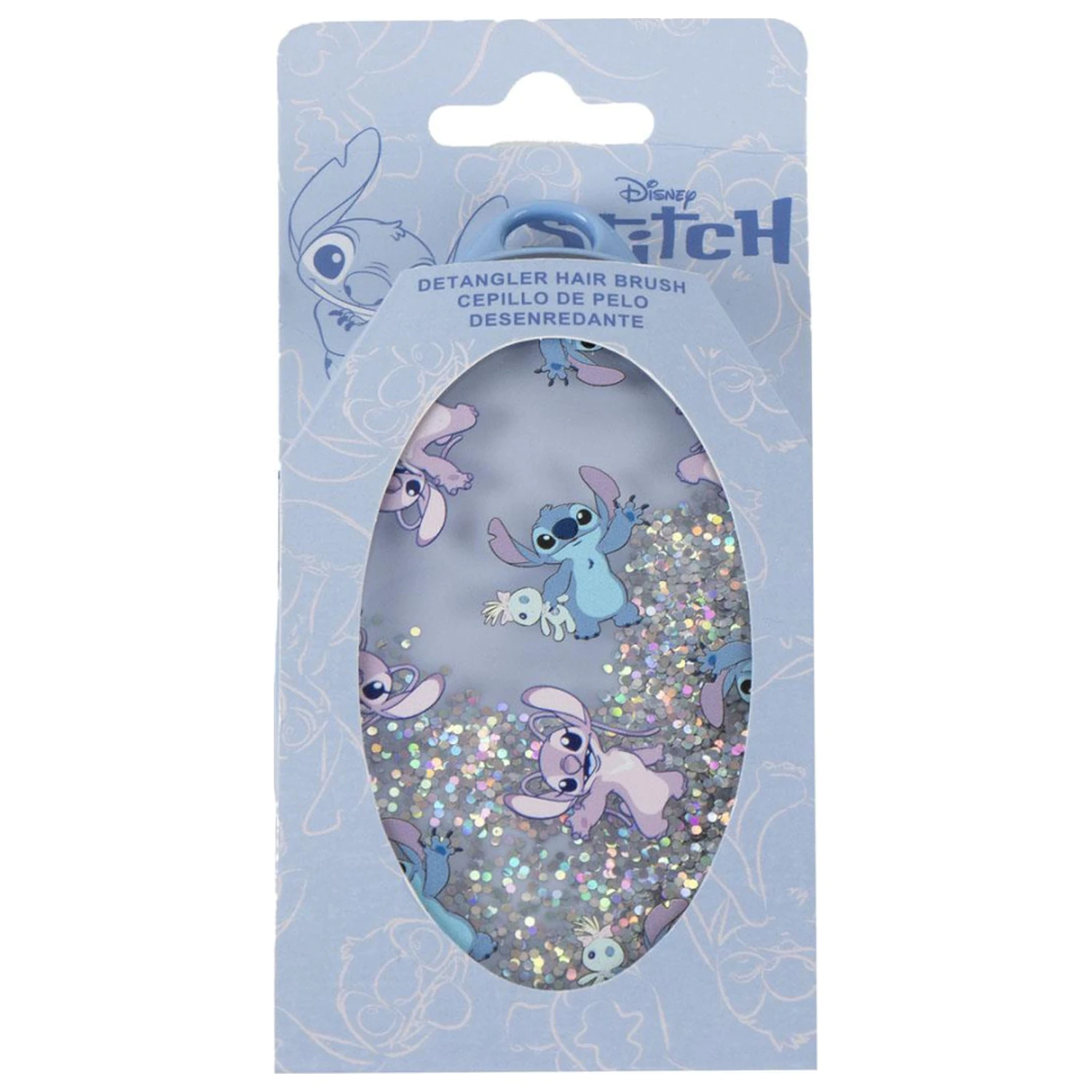 Stitch Angel glitter hairbrush, comb 13 cm product photo