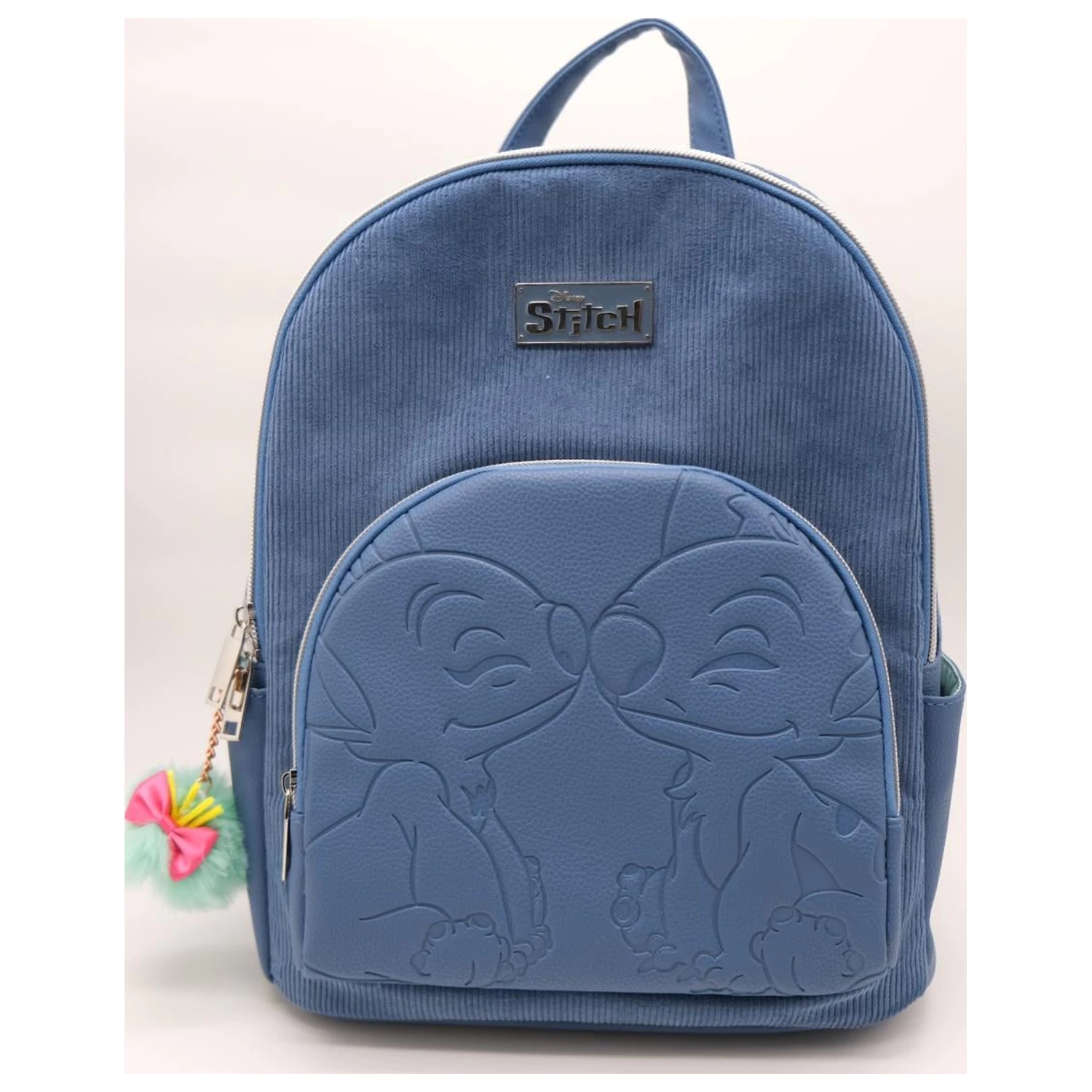 Stitch & Angel Fashion Duo Blue Corduroy Backpack product photo
