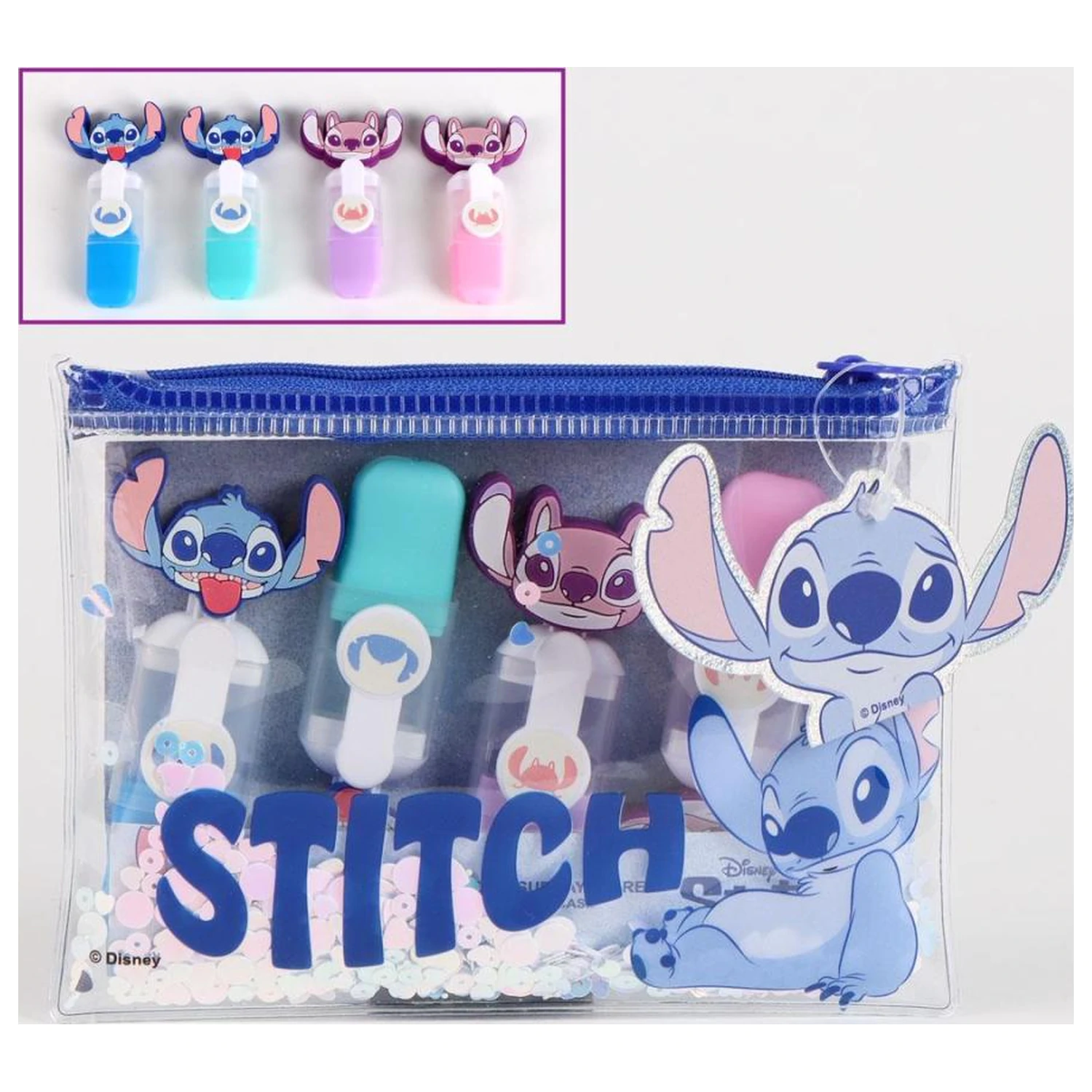 Stitch & Angel Pack of 4 Mini Highlighters Head product photo