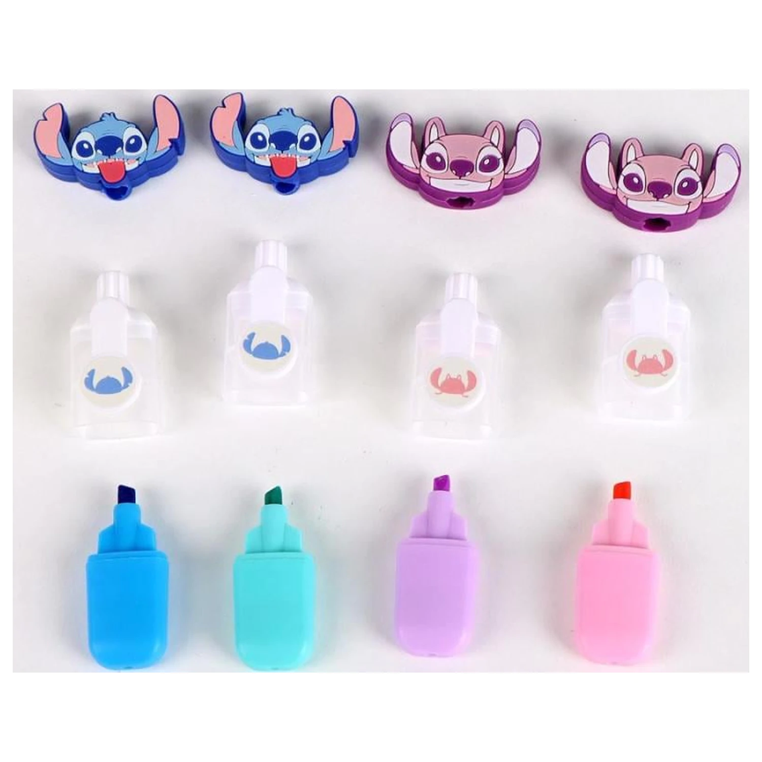 Stitch & Angel Pack of 4 Mini Highlighters Head product photo