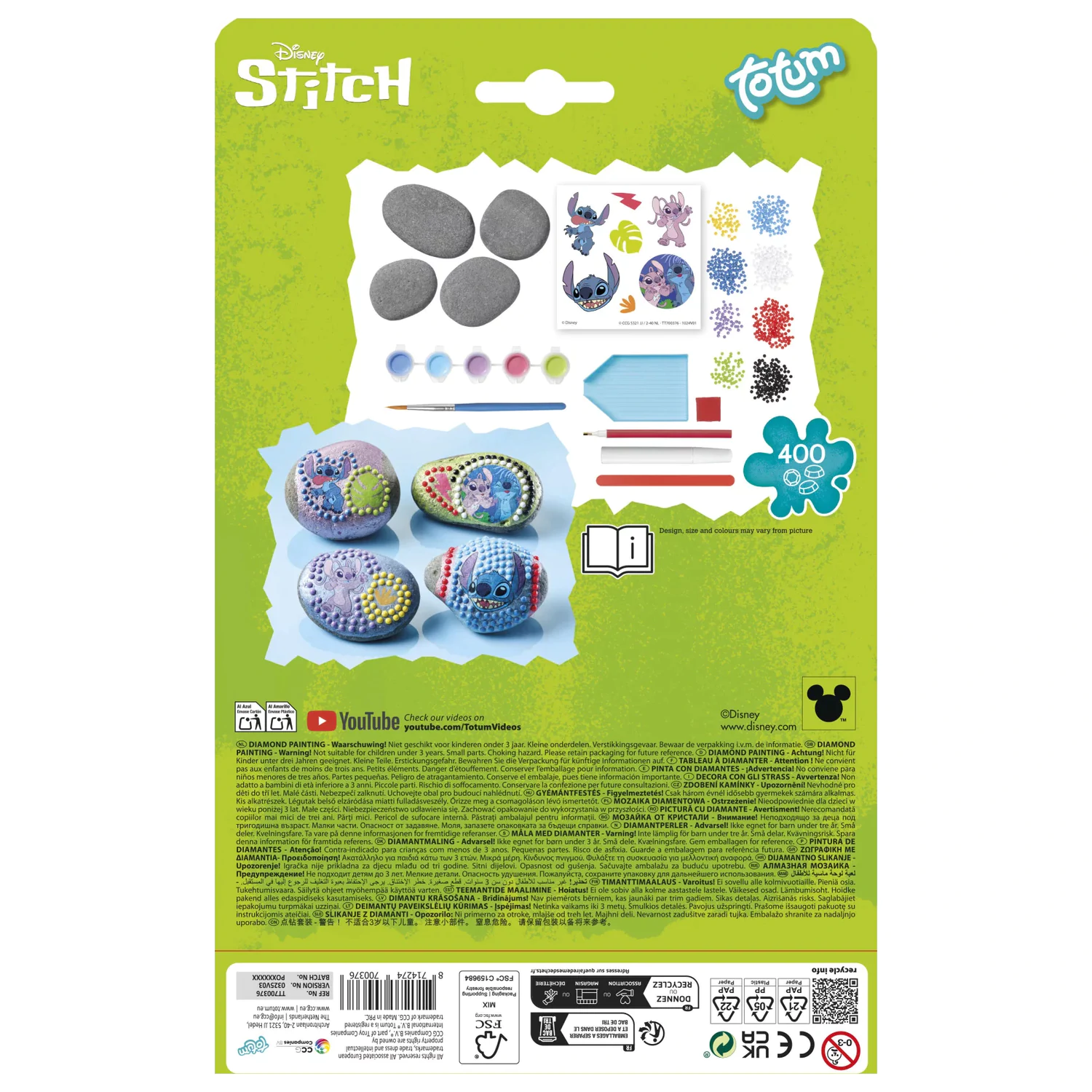 Stitch Angel Pebble Decorating Kit with Sticker product photo