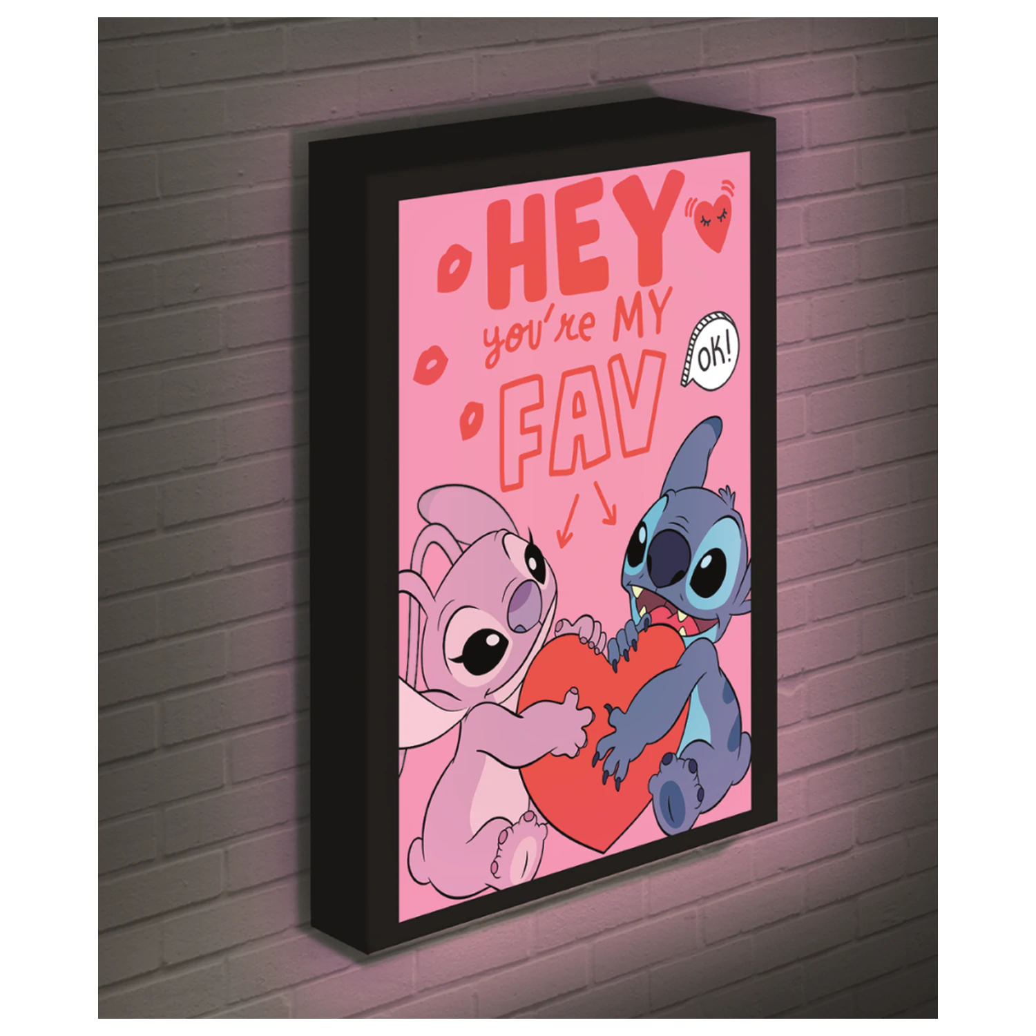 Stitch & Angel Love Light Canvas 40x30 cm product photo