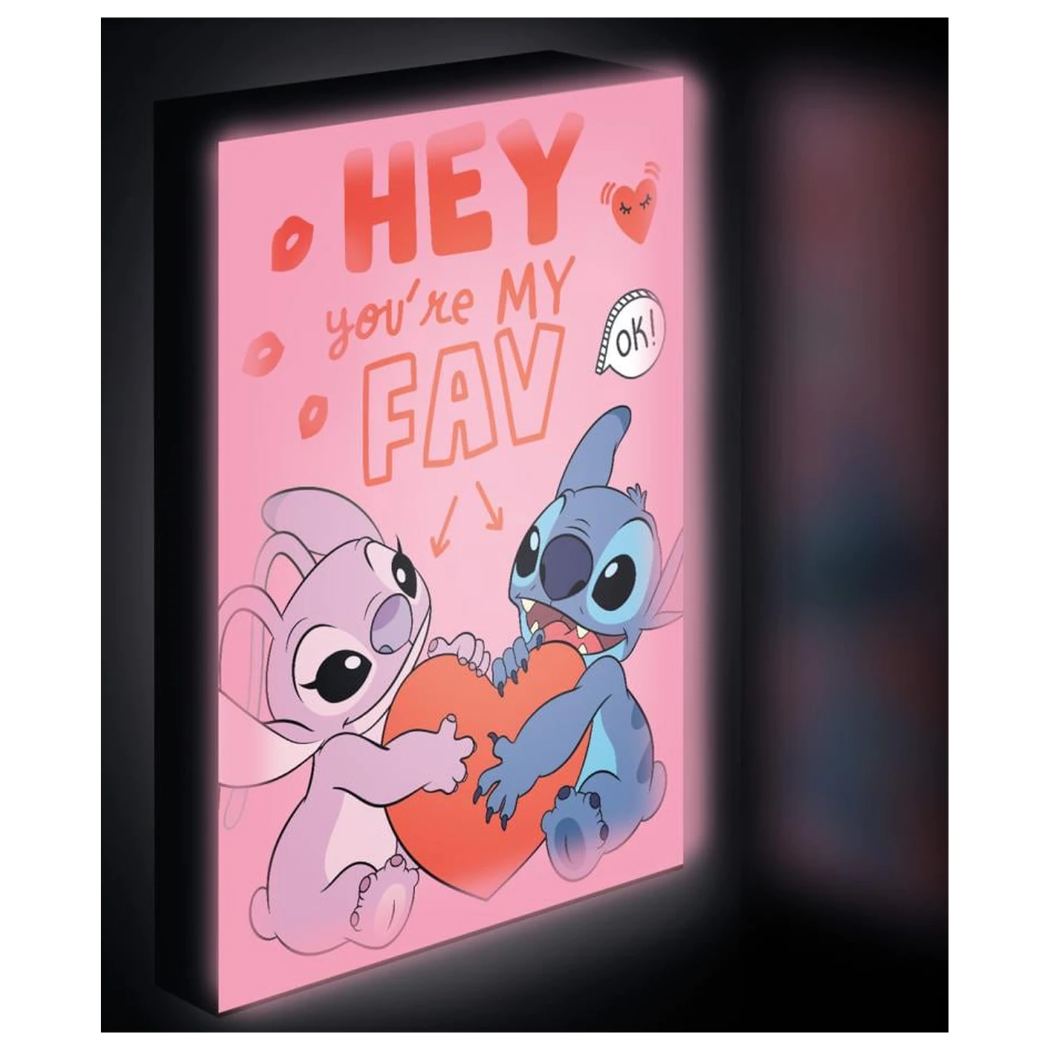 Stitch & Angel Love Light Canvas 40x30 cm product photo