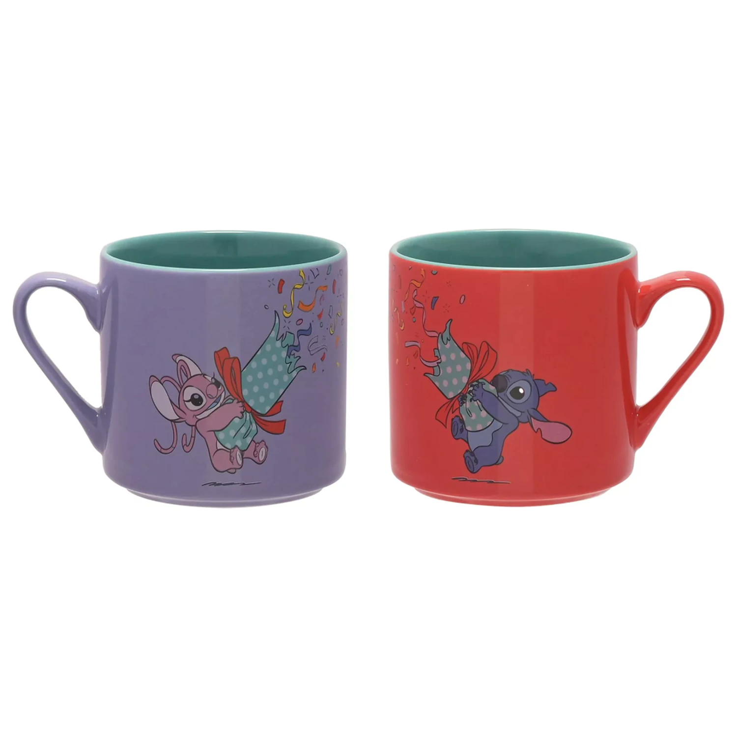Stitch & Angel Merry Everything Set of 2 Colored Mugs product photo