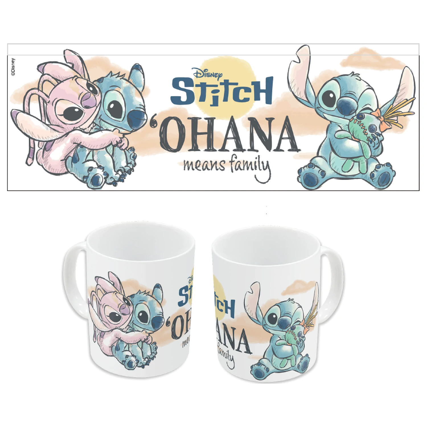 Stitch & Angel Ohana Ceramic Mug 325ml product photo