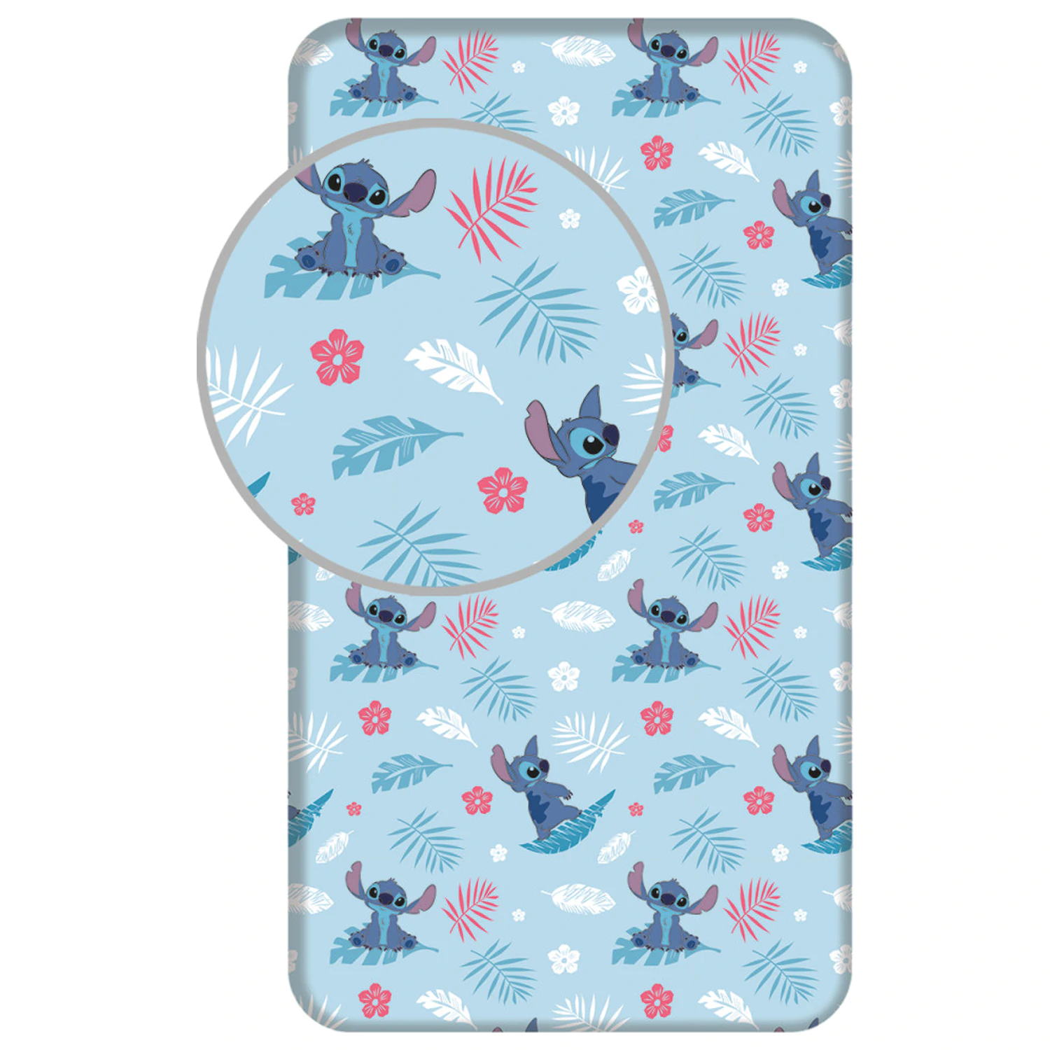 Stitch Blue Fitted Sheet 90x200 cm product photo